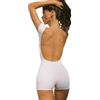 BKEPDY Tutina Donna Aderente Corta Tuta Intera Donna Elegante Jumpsuit Donna Bodysuit Senza Schienale Yoga Intera Jumpsuits Tutina Comoda e Aderente (Bianco L)