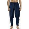 COSDREAMER Pantaloni medievali da uomo da pirata vichinga, Navy, M