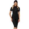 seafanny Costume da Bagno da Donna Musulmana Corto Burkini Modesto Costume da Bagno con Cerniera Frontale (Nero 40-42) L