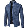 Evoga Cardigan Maglione Uomo Invernale Caldo Foderato in Pile con Cerniera Intera