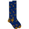 Gallo Calze lunghe donna cotone blu fantasia gatti