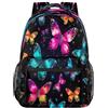 VQUVQV Zaino per donne e uomini, leggero zaino da viaggio impermeabile borsa da lavoro per laptop da 15,6 pollici, Farfalla colorata, L