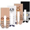 L&K-II Confezione da 4 collant per neonati maschi con motivi di cane, leone, scimmia, orso e auto 2760, 68-74