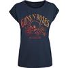 Guns N' Roses Appetite for Destruction Skull Donna T-Shirt Blu Navy 100% Cotone Regular
