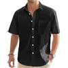 J.Ver Camicia da Smoking da Uomo con Polsino Francese Gemelli in Metallo Formale Camicia da Lavoro con Pieghe Frontali per Ballo di fine Anno e Festa di Nozze