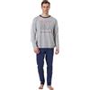 Sergio Tacchini Pigiama da Uomo in Cotone Interlock Art. 50B15 Grigio Melange M