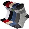 Hellomamma Toe Socks Mens Five Finger Striped Sock Running Athletic Cotton Ankle Sox 5 paia, Multicoloured 4, MEN US SIZE 10-13