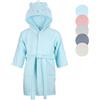 KAKU NANU Accappatoio Bambino 100% Cotone 2-10 Anni Accappatoio Bambina Spugna Piscina 2 Tasche,Cintura,5 Cappuccio Tinta Unita in Morbida Spugna