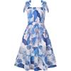 GRACE KARIN Abito casual da bambina, scollatura quadrata, in chiffon, spalline regolabili