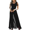 shownicer Tuta da Donna Manica Singola Stampa Tuta a Vita Alta Casual Elegante Tutine Lunghi Intere Pantaloni a Gamba Larga Jumpsuits Rompers Overalls C Nero L