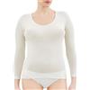 SalGiu Maglia Intima Donna (3 Pezzi) Taglie Forti 100% Caldo Cotone Manica Lunga Felpata Invernale Raso (9)
