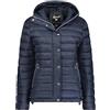Geographical Norway Bubulle Lady - Giacca Donna Imbottita Calda Autunno-Invernale - Cappotto Caldo - Giacche Antivento A Maniche Lunghe - Abito Ideale (Blu Marino S)
