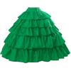 BEAUTELICATE Sottogonna Sposa Lungo per Nozze Gonna 4 Cerchio Donna per Abito Sottoveste Abito da Sera con 5 Strati Balze Gonna Rockabilly Hallowen Matrimonio Carnevale
