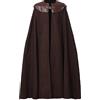 COSDREAMER Mantello da strega, mantello rinascimentale medievale da uomo, Colore: marrone., M