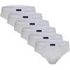 Nottingham Slip Uomo Cotone Mercerizzato, Art. 8000 Bianco 6pz M