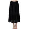 BEAUTELICATE Donna Sottogonne Sottoveste Mezza Gonna per Donna Gonna Addormentata Bordo in Pizzo Materiale di Cotone Avorio Taglia S/M/L Lunghezza 70 cm o 80 cm (Pizzo inglese - Nero-80cm lunghezza, XL)