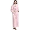 MJGkhiy Vestaglia Invernale Donna Calda Lunga/corta Morbido Manica Lunga Flanella Accappatoio Pigiama Kimono Vestaglia Con Cintura Elegante Camicia Da Notte Pigiama Loungewear Fleece Accappatoio