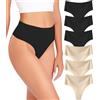 Wealurre Confezione da 6 perizoma da donna, string senza cuciture, slip da donna a vita alta, biancheria intima senza cuciture invisibile, biancheria intima da donna, multipack XS-XL, M