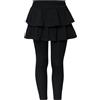 KAKU NANU Leggings da ragazza con gonna traspirante nero blu marino grigio 3-10 anni