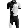 VOXCAUTQ Tuta da Triathlon a Maniche Corte da Uomo,Maglia da ciclismo da uomo manica corta Estivo Set,Body Ciclismo Uomo with Gel Pad per Nuoto/Corsa/Ciclismo