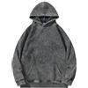 Silver Basic Uomo Donna 100% Cotone Felpe con Cappuccio Oversize Pullover Hoodie Lavato Vintage Y2K Felpe Sportiva Unisex 3XL,Nero-1