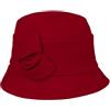 Seeberger Cappello Cloche a Coste Fine Donna - da con Fodera Autunno/Inverno Inverno - M (56-57 cm) Rosso