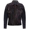 Infinity Leather Giacca Harrington Sbiadito Cuoio Astuta Uomo Buio Marrone 5XL