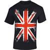 Baddery Maglietta da Uomo con Bandiera Dell'Inghilterra - „Union Jack" | Maglietta del Regno Unito per i tifosi britannici
