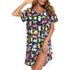 ENJOYNIGHT - Camicia da notte da donna, estiva, in cotone, a maniche corte, con stampa, T-shirt, per dormire, notte, per donna, M