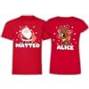 Puzzletee Coppia Magliette Natale Uomo Donna Nomi Personalizzabili Amici Innamorati Lui Lei Christmas 2 Tshirt Natalizia Idea Regalo