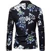 sutelang lurryly Giacca Blazer A Fiori per gli Uomini Giacca Costume Casual Stampato Un Pulsante Taglio Slim Blazer Uomo Blu Notte