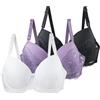 Generic Reggiseno push up senza buegel da donna, classico morbido e forte, reggiseno elegante con bordi ondulati, senza cuciture, modellante, leggero, adatto per l'uso quotidiano, Celeste., 100B
