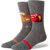 Stance Kachow Crew Calzini Cars Pixar Disney Saetta McQueen Tow Mater Grigio Scuro Multi Vitello, Grigio scuro, M