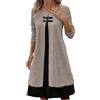 shownicer Vestito Maglioni Donna Invernale Elegante Manica Lunga Girocollo Maglione Vestito Casual Linea-A Knitted Dress per Autunno Inverno