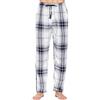 MoFiz Uomo Pantaloni Lungo Pigiama Cotone Pantaloni Morbidi a Quadretti con Tasche