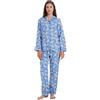 Amaxer Set Pigiama Caldo da Donna in Flanella 100% Cotone Set Pigiama Autunno e Inverno