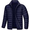 Generic Piumino da Uomo Leggero con Cappuccio Isolante Cappotto Invernale anticerniera Piumino Giacche per Uomo The, Marina Militare, 4XL