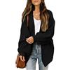Jabidoos Cardigan Lungo Donna Invernale - Giacca Autunnale Donna Lana Maglioni e Cardigan Nero Oversize Golfino Autunno Inverno Giacca Leggero Elegante Cappotto in Maglia Maniche Lunghe Curvy