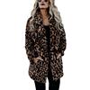 ShallGood Donna Cappotto Lungo Stampa Leopardo Cappotto Caldo Invernale Moda Pelliccia Sintetica Giacca Parka Elegante Cardigan Trench Cardigan