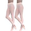 Silky Dance 2 paia di collant convertibili per danza classica, 60 denari, confezione multipla per ragazze, bambini, adulti e donne, in rosa, rosa chiaro, bianco, nero, marrone chiaro e marrone chiaro,