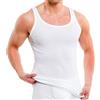 HERMKO 3000 Cannottiera a Coste da Uomo 100% Cotone, Testata tossicologicamente, Canotta Intima Top Sportivo Franco Fabbrica - Confezione da 5 Pezzi, Größe Herren:3 (S), Farbe:Bianco