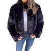 Onsoyours Cappotto in Pelliccia Sintetica da Donna Invernali Maniche Lunghe Giacche Giacca Faux Pelliccia Ecologica Giubbotto Calda Spessa Parka Capispalla Cardigan A Nero S