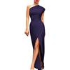 MJGkhiy Vestiti Donna Estivi Eleganti per Cerimonia Abito Orlo Asimmetrico Corto Davanti Lungo Dietro Formale Banchetto Matrimonio Infinity Dress Lungo Seta Abito Cerimonia Donna Curvy