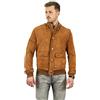 Borghese - Pelletteria Artigianale Pelletterie Borghese | Bomber in Pelle Uomo Renna Camoscio Scamosciato | Vera Pelle | Giacca in Pelle | Primavera | Giubbotto | Giubbino | Made in Italy | POLO (46, Cuoio)