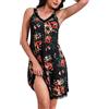 Uniexcosm Camicia da Notte Donna Cotone Corta con Girocollo Sciolto Maniche Corte Volant Lovable Sleepwear per Casa e Casuale PAT1M