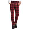 Oanviso Pantaloni da Abito Uomo Chino Pantaloni Motivo a Quadri Elegante Taglio Dritto Pantalone Casual Jogging Chino Pantaloni Elasticizzati Slim Fit Twill Pantaloni Scozzesi Uomo J 03 L