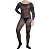 HTRUIYATY Intimo Uomo Sexy Bodystocking Overall Lingerie Sexy Hot per Sesso Uomo Elastico Bodysuit Catsuit 8D Sexy Collant Homme Brillant