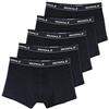 ROYALZ Boxer Uomo 5 Pack Classic Intimo Senza Cuciture per Sport e Tempo Libero, impacco 5er (95% Cotone / 5% Elastan), Colore:Nero, Dimensione:XL