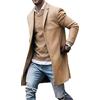 ORANDESIGNE Giacca Uomo Elegante Invernale Cappotto Giubbotto lana Slim Fit Lungo Business blazer Caldo Trenchcoat Parka Outerwea Vento Coat Festa Casual Soft Jacket F Kaki M