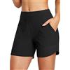 baleaf Pantaloncini da Bagno Donna con Fodera Costume da Nuoto Vita Alta Controllo della Pancia Costumi da Bagno Mare Tankini Shorts Nero XXL